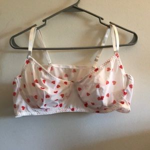 SHEIN 2X Sheer valentine heart bra
